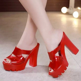 DÉP GUỐC GÓT VUÔNG QUAI DA BÓNG 12p TT