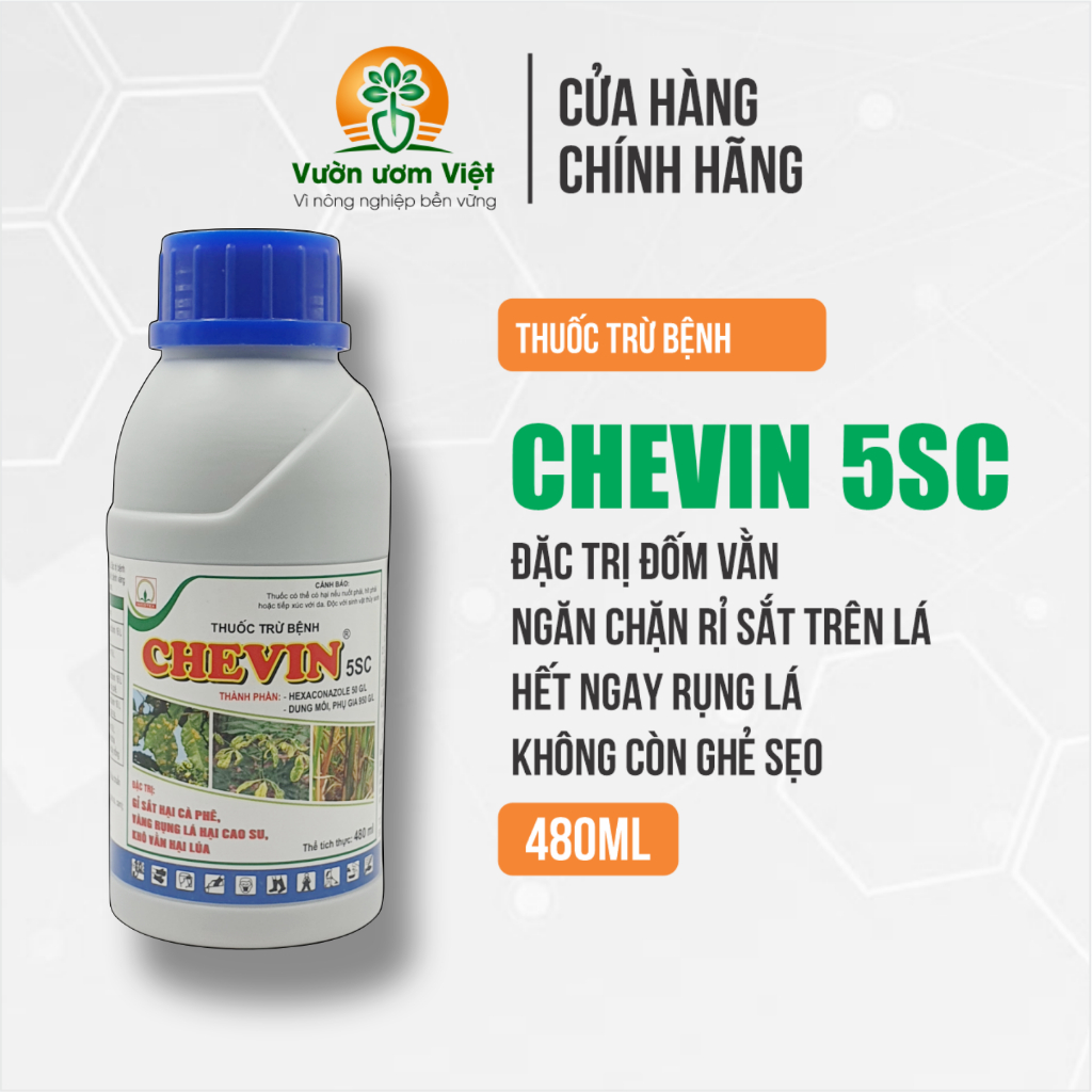 Thuốc trừ bệnh Chevin 5SC - chuyên trị bệnh phổ rộng trên lá - nguyên liệu cao cấp nhất - 450ml