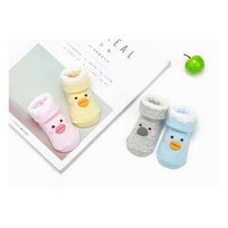 Tất / vớ hình thú mỏ vịt thun Cotton Có Chống Trượt cho bé từ 0-6 tháng
