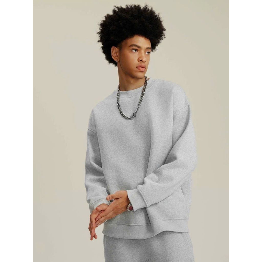 Sweater Nỷ Dáng Rộng Nam Nữ Form Rộng Local Brand HAZEE Chất Cotton Nỉ Ngoại Hàng Xuất Cao Cấp Trơn Cổ Tròn Dài Tay