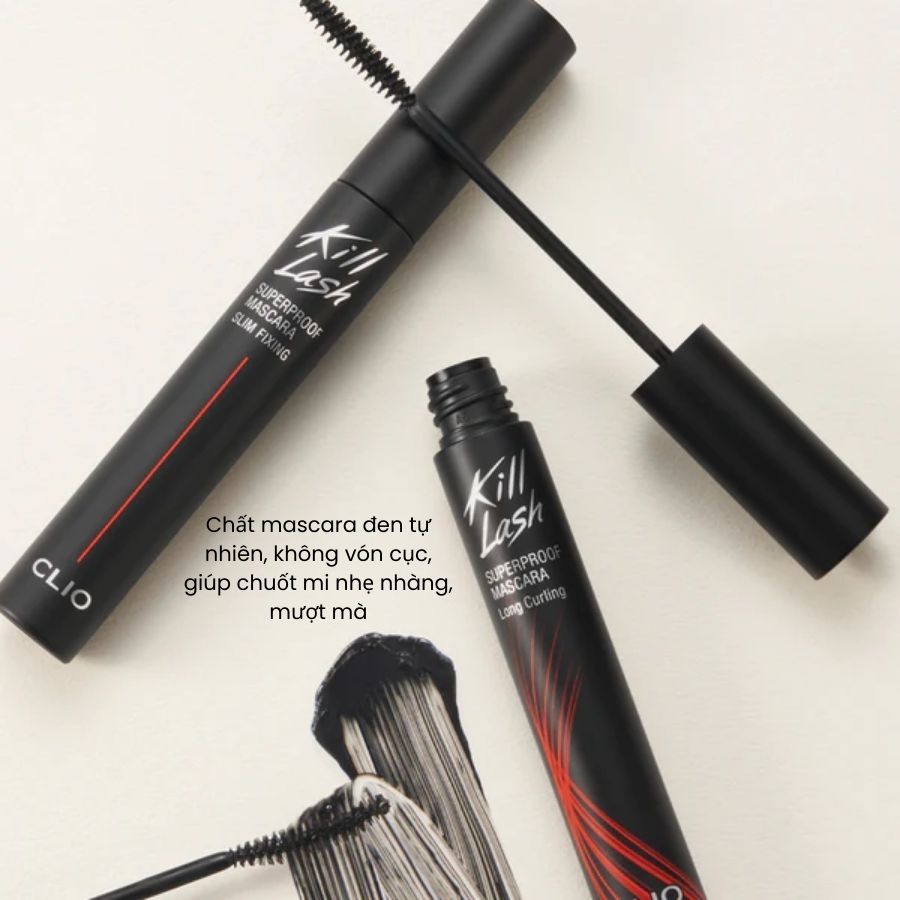 Mascara CLIO Kill Lash Superproof Mascara 7g Giúp Mi Cong, Dài & Dày Tự Nhiên Hàng Chính Hãng CLMAS