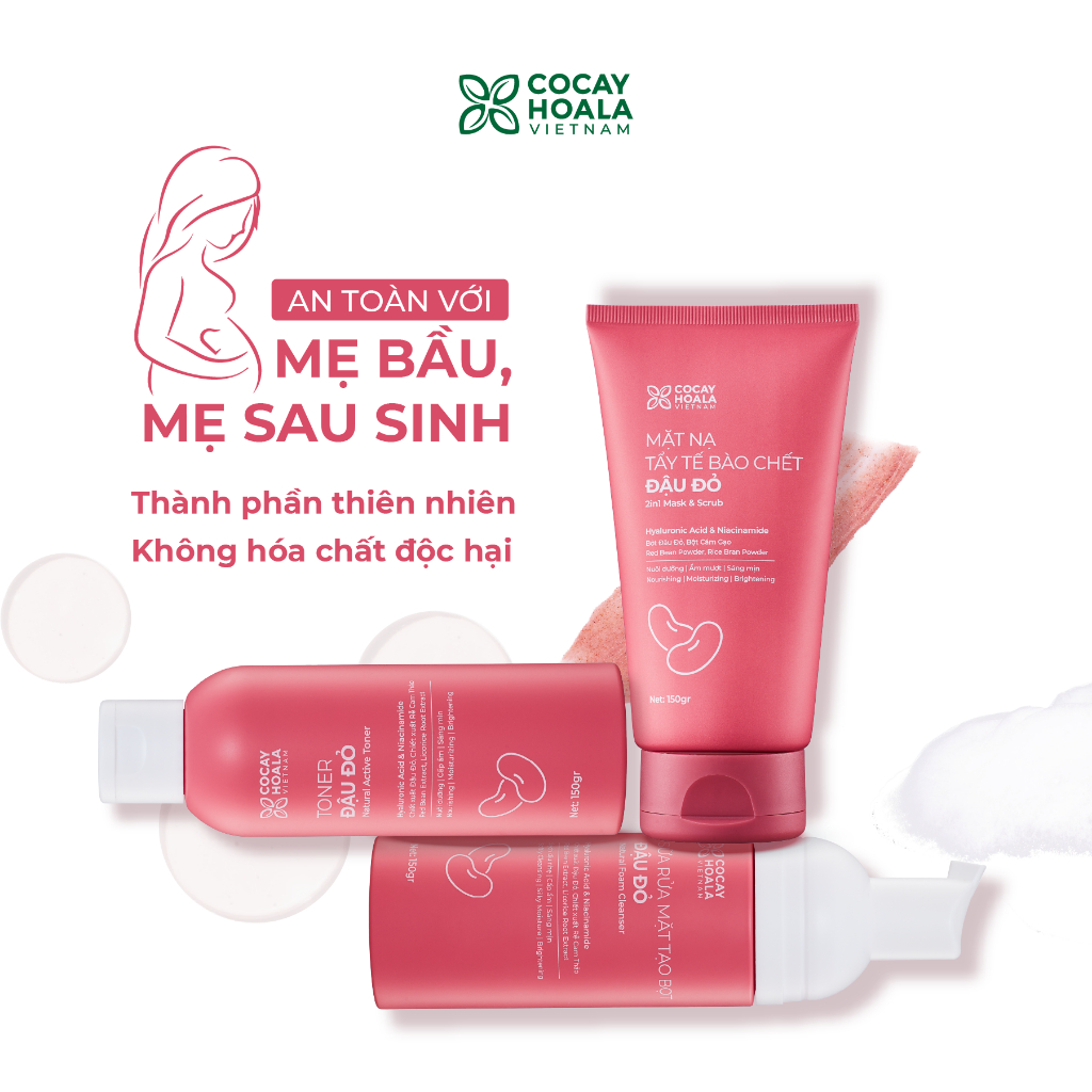 Ảnh Combo chăm sóc da đậu đỏ Cỏ cây hoa lá, làm sạch sâu, dưỡng ẩm, dưỡng sáng 20g 3