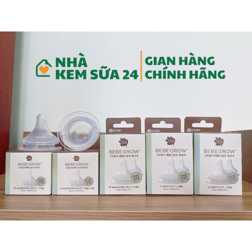 Hộp hai núm ti Green Finger Hàn Quốc Chính Hãng cho bé dễ bắt khớp với ...