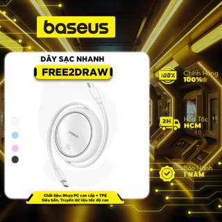 [RẺ VÔ ĐỊCH] Dây sạc nhanh 2 đầu Baseus Free2Draw Mini Retractable Type-C to Type-C 100W 1m