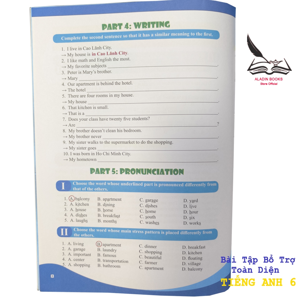 Sách-Bài Tập Bổ Trợ Toàn Diện Tiếng Anh Lớp 6