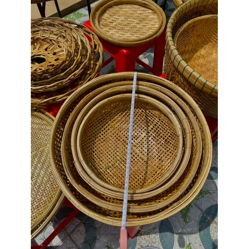 Bộ Rổ Tre Miền Tây 20- 26-29-33-37cm thủ công truyền thống | Shopee ...