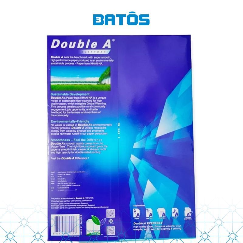 [Có VAT] Thùng Giấy A4 Double A 80gsm (5 reams)