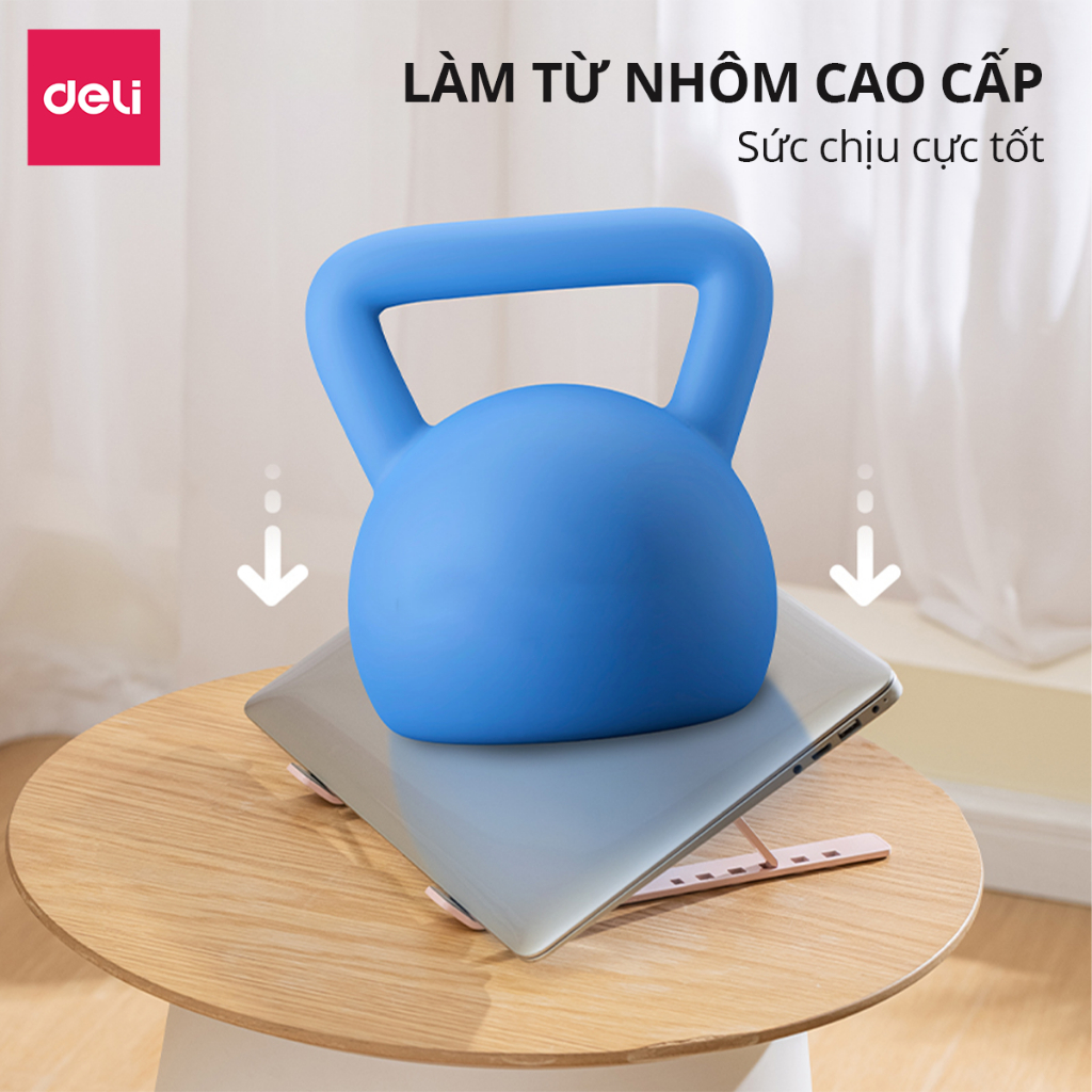 Giá Đỡ Laptop DELI Phiên Bản Mới Nâng Cấp Mới Full Đệm, Hỗ Trợ Tản Nhiệt Cho Laptop, Máy Tính Bảng - ảnh 9