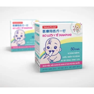 Gạc rơ lưỡi trẻ em Tanaphar đã tiệt trùng, tưa lưỡi cho bé, rơ lưỡi không tẩm - tiêu chuẩn xuất Nhật