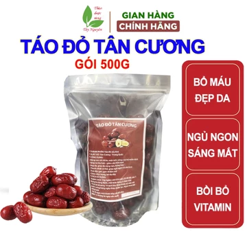 Táo đỏ tân cương (gói 500g), trà táo đỏ, táo đỏ loại 1, quả to hạt bé xíu, trà táo đỏ kỳ tử
