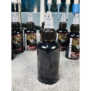 Chai dung dịch kem nhuộm nhựa đen nhám Sprayking Carbon Black 50ml hiệu ứng lá sen kháng nước