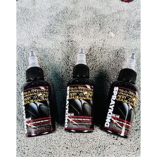 Chai dung dịch kem nhuộm nhựa đen nhám Sprayking Carbon Black 50ml hiệu ứng lá sen kháng nước