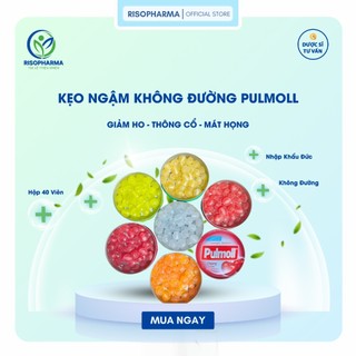 Kẹo Ngậm Ho Không Đường Pulmoll Giảm Ho, Đau Họng Nhập Khẩu Từ Đức Hộp 45g Nhiều Vị