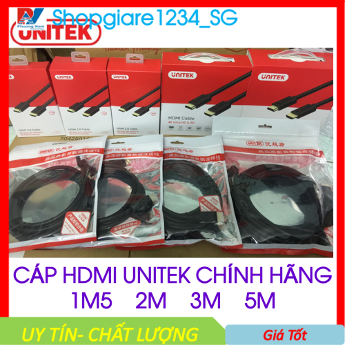 Cáp HDMI Free Ship Cáp HDMI UNITEK Ultra 4k 1,5M 3M 5M- Chống Nhiễu Cực ...