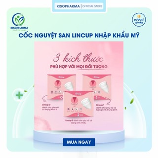 Cốc Nguyệt San Lincup Chính Hãng Nhập Khẩu Mỹ Mềm Mại, Chống Tràn, Tiện Lợi 25ml/34ml/40ml