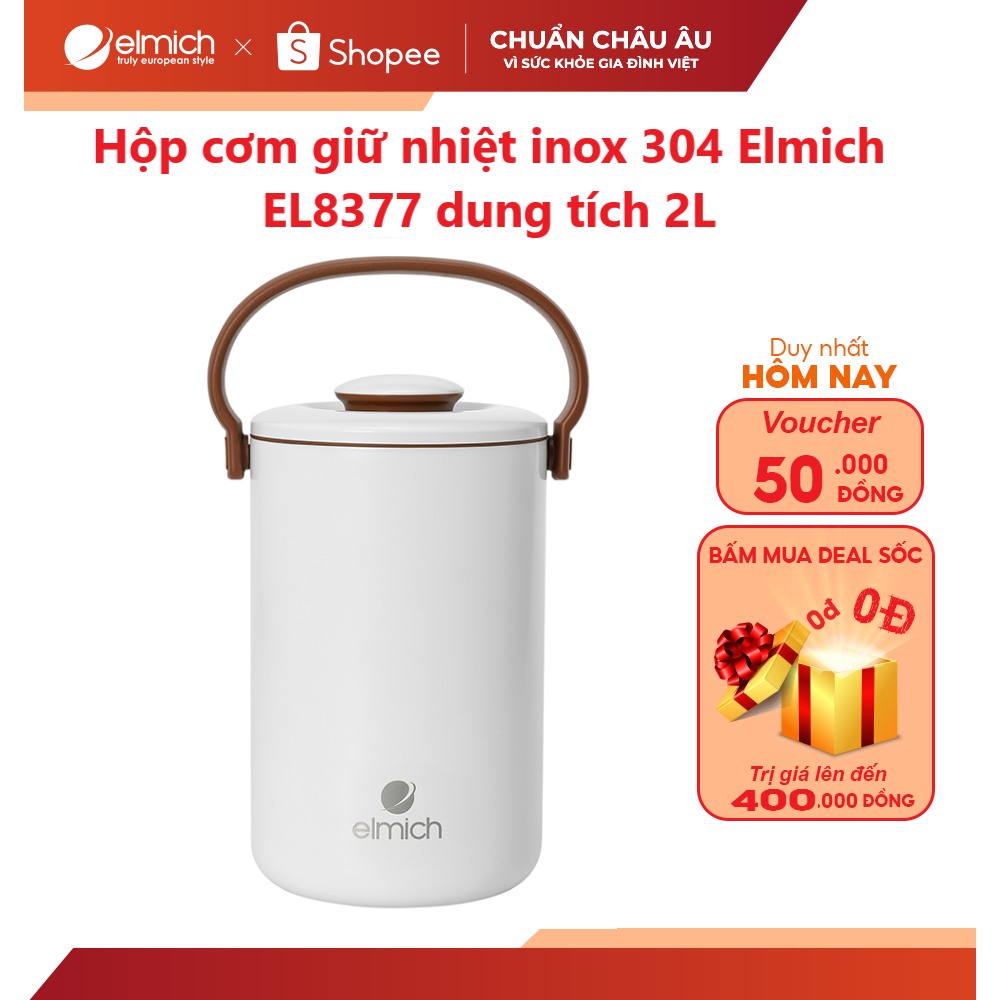 Hộp cơm giữ nhiệt inox 304 Elmich EL8377 dung tích 2L