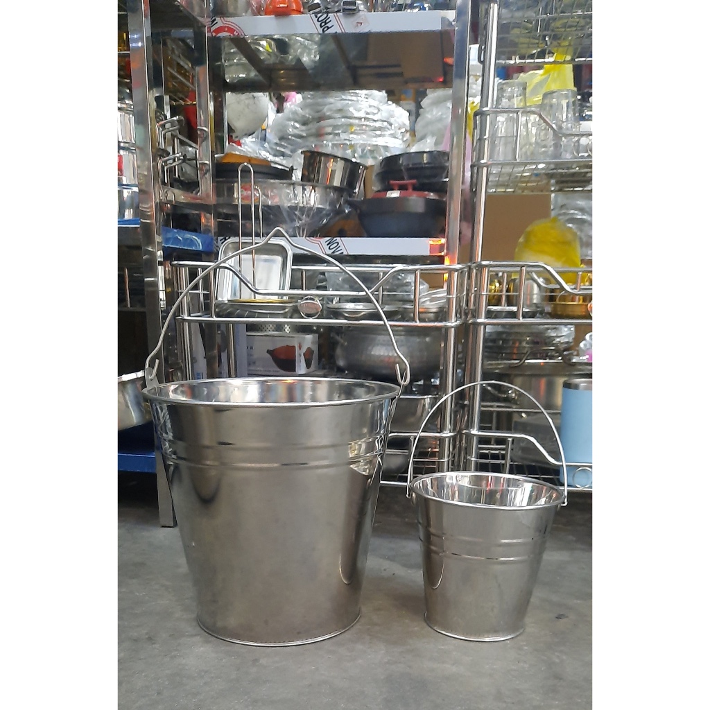 Xô inox 304 có quai xách đựng đá, ướp bia rượu | Shopee Việt Nam