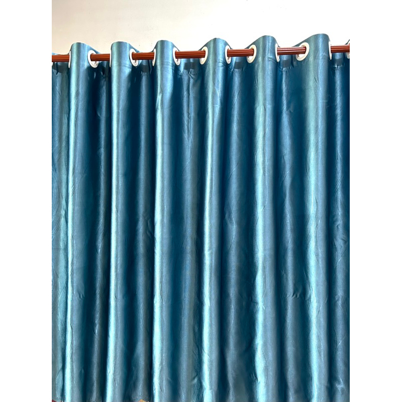 Rèm cửa màu xanh đậm,rèm khoen  trang trí decor phòng, rèm cửa sổ, cửa chính, vách ngăn, cản nắng 90%