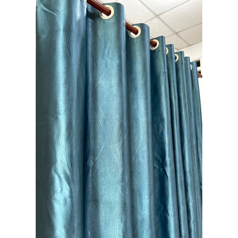 Rèm cửa màu xanh đậm,rèm khoen  trang trí decor phòng, rèm cửa sổ, cửa chính, vách ngăn, cản nắng 90%