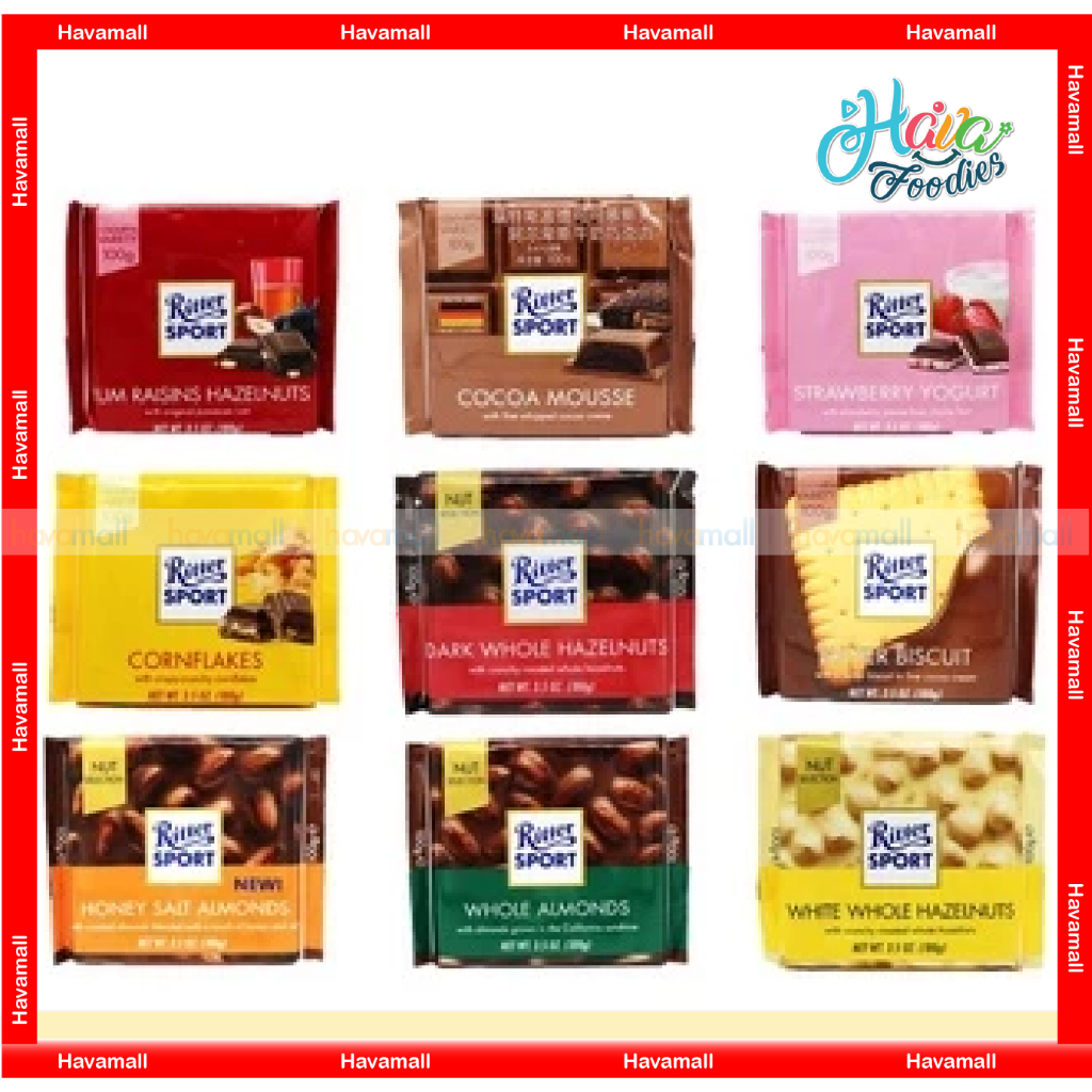Socola Ritter Sport Chocolate Squares 90g | Shopee Việt Nam