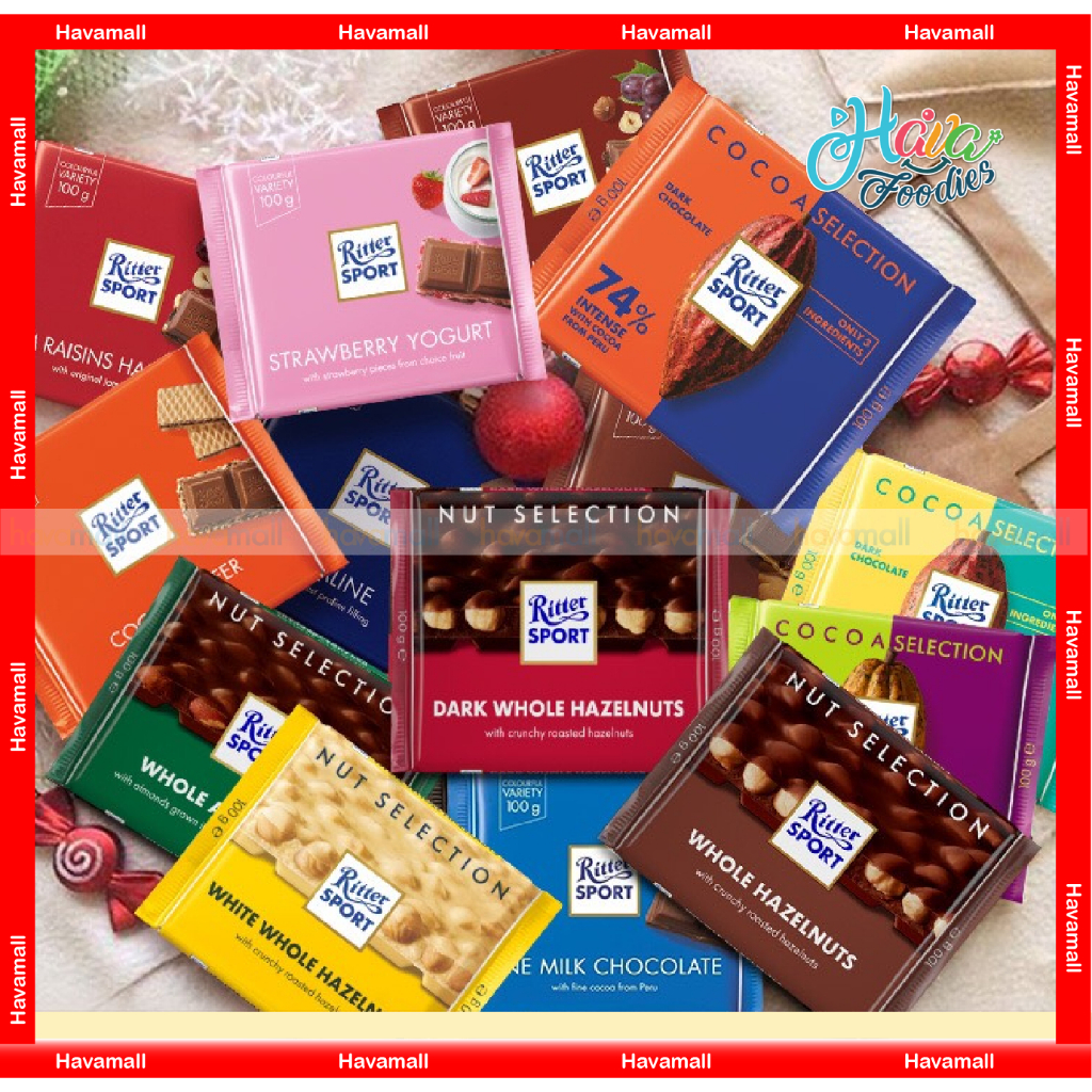 Socola Ritter Sport Chocolate Squares 90g | Shopee Việt Nam