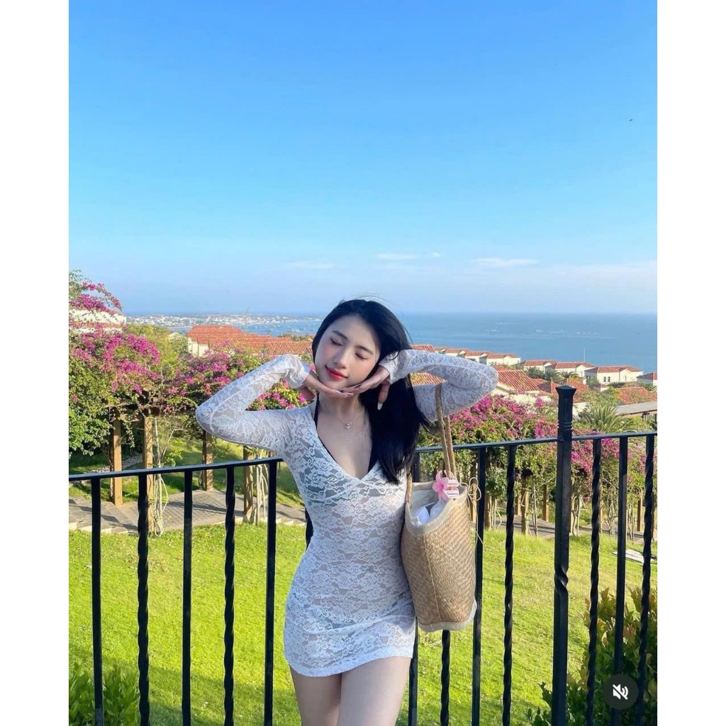 Ms 095 BiKiNi Áo lưới ren đi biển sang chảnh HAN.T Shop HT019