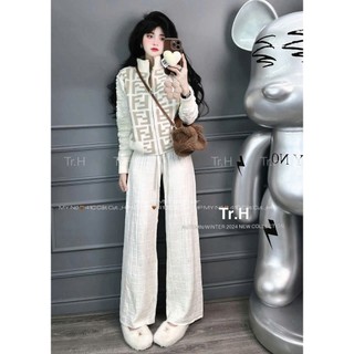 Áo Khoác Len FD Kéo Khóa Dài Tay Basic Xinh Xắn QCCC Cao Cấp Freesize