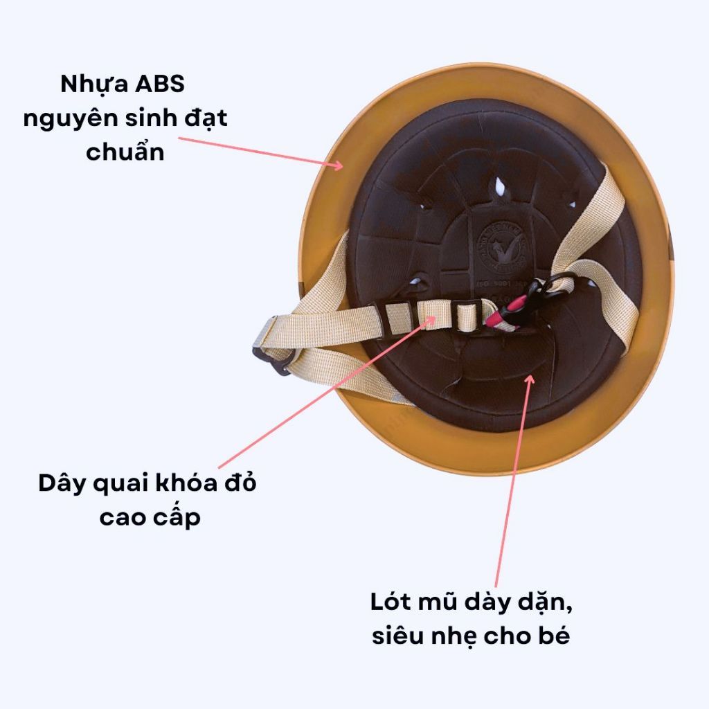 [Tặng kèm 2 tai mèo + Lò xo gắn nón+5 Charm] Nón Bảo Hiểm Labubu Capybara Cho Bé Có Vành Dễ Thương (2 -10 Tuổi)