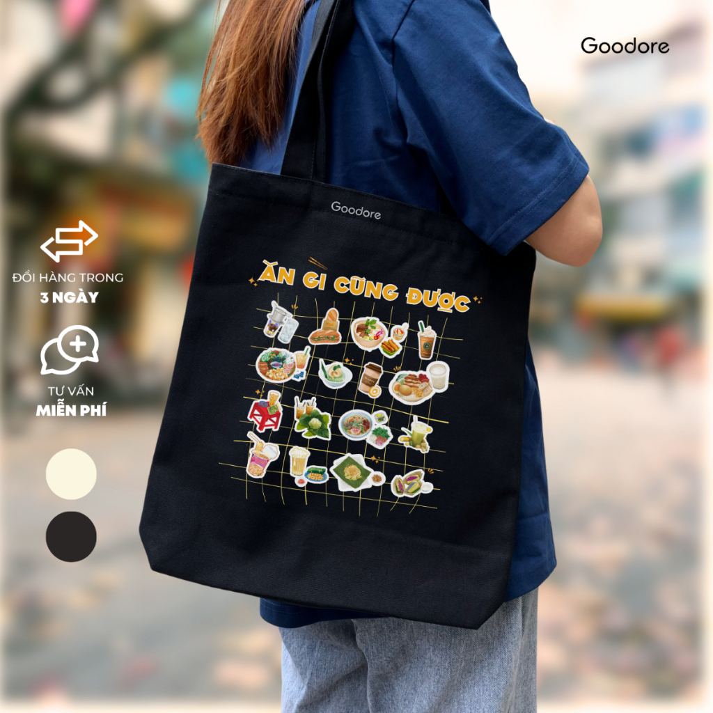 Túi tote vải canvas Goodore thiết kế Bộ sưu tập Lê La Việt Nam phong cách năng động cá tính