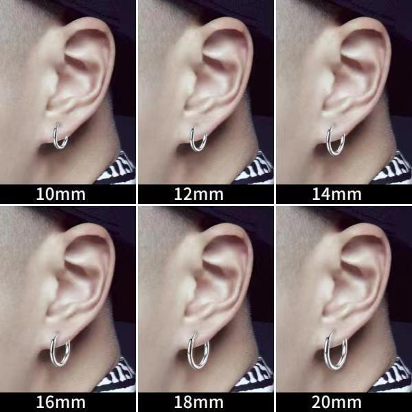 Khuyên tai titan khuyên tròn  khuyên tai nam nữ thép không gỉ 1 chiếc