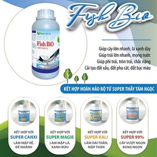 Fish Bio - Phân Cá Không Mùi (500ml) - Dịch Cá Thủy Phân Tốt Cho Cây