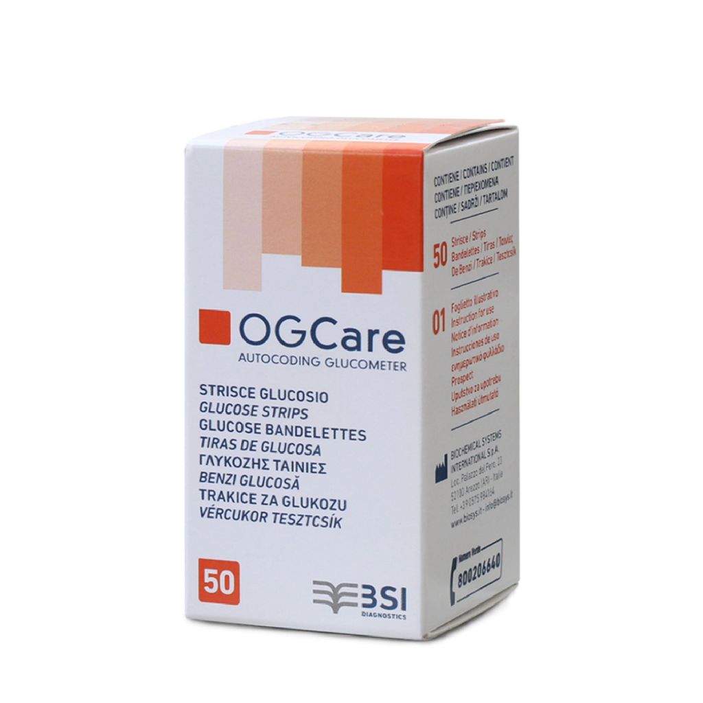 Que thử đường huyết OGCare Hộp 25 và 50 que test tiểu đường tại nhà