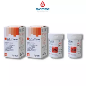 Que thử đường huyết OGCare Hộp 25 và 50 que test tiểu đường tại nhà