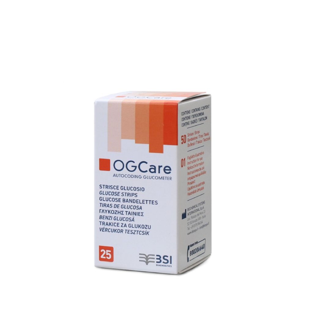 Que thử đường huyết OGCare Hộp 25 và 50 que test tiểu đường tại nhà