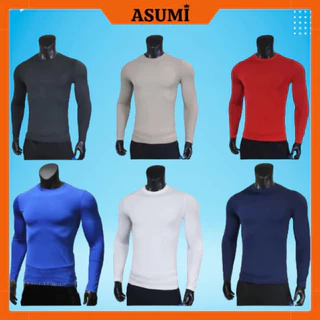 Áo Giữ Nhiệt Nam 💎𝑭𝑹𝑬𝑬𝑺𝑯𝑰𝑷💎 Áo Dài Tay Nam Body Bóng Đá Co Dãn 4 Chiều Asumi VN