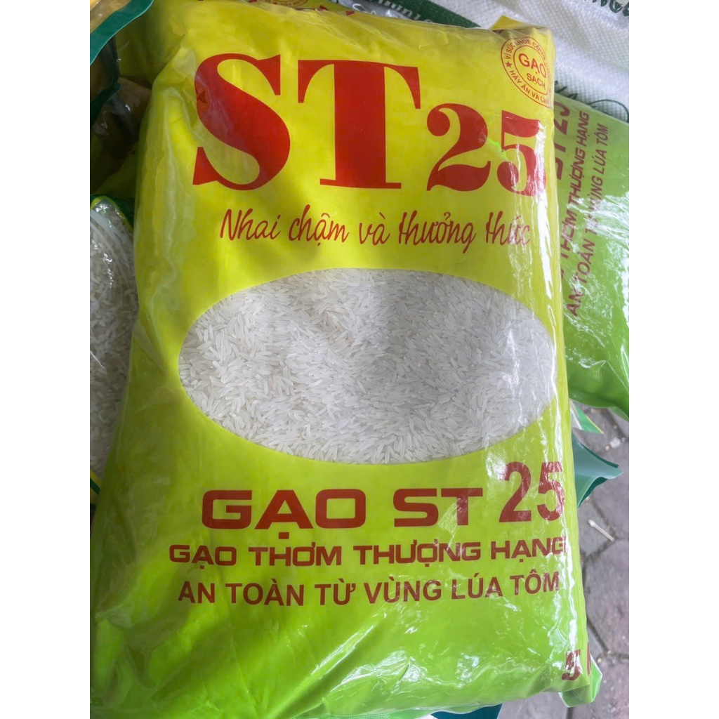 Gạo ST25 đặc sản sóc trăng chuẩn ngon túi 5kg | Shopee Việt Nam