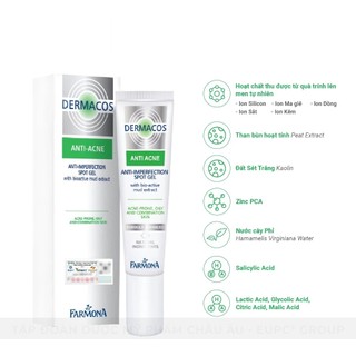 Gel Chấm Mụn Trứng Cá Farmona Dermacos / Aciduo Anti-Acne Anti-imperfection Spot Gel 15ml