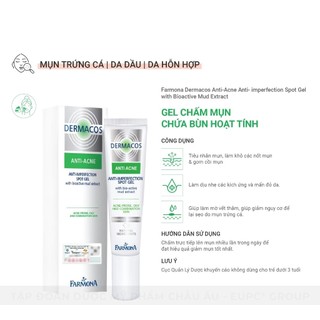 Gel Chấm Mụn Trứng Cá Farmona Dermacos / Aciduo Anti-Acne Anti-imperfection Spot Gel 15ml
