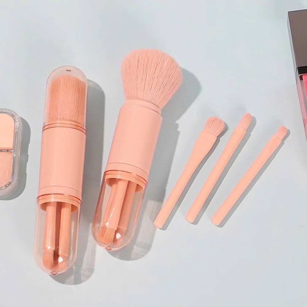 Bộ Cọ Trang Điểm Make Up Cá Nhân 5 Món Kèm Hộp Đựng,  HỌP CỌ 5 MÓN KÈM GƯƠNG- COTRANGDIEM8