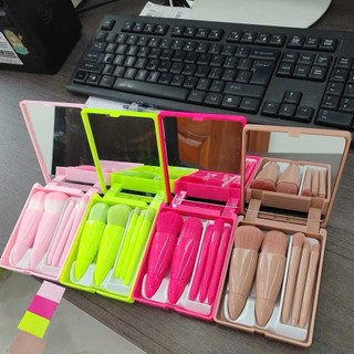 Bộ Cọ Trang Điểm Make Up Cá Nhân 5 Món Kèm Hộp Đựng,  HỌP CỌ 5 MÓN KÈM GƯƠNG , COTRANGDIEM4