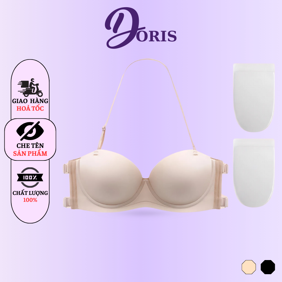 Áo Ngực Đúc Su Không Dây Nâng Ngực Tạo Khe Kiểu Hở Lưng Quyến Rũ DORIS - 188