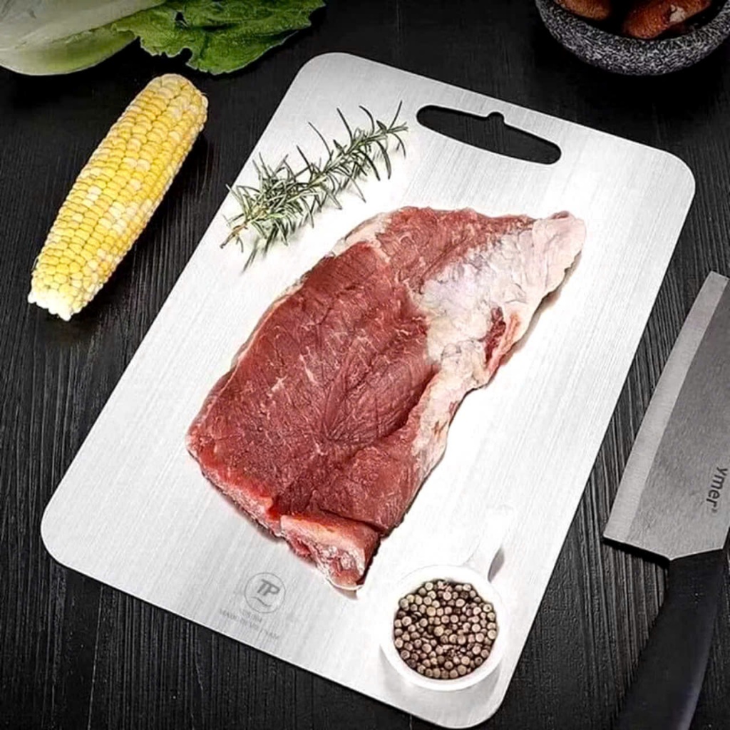 THỚT INOX - THỚT INOX 304 CAO CẤP SIZE LỚN- Thớt Kháng Khuẩn Cường Lực- Vệ Sinh Dễ Dàng - Chống Ẩm Mốc- THOTINOX3