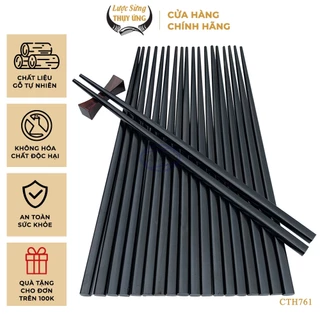 Đũa Vuông Cao Cấp - Lược Sừng Thụy Ứng (10 Đôi) Chống Nấm Mốc - CTH761