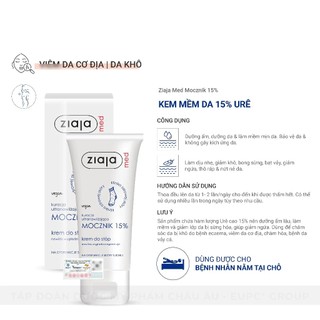 Kem Mềm Da 15% Ure - Ziaja Med Mocznik 15% Urea Cream 100ml