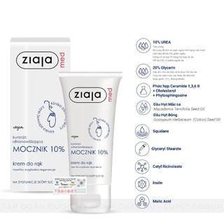 Kem Dưỡng Mềm Da 10% urê - Ziaja Med Mocznik 10% 100ml