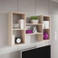 Kệ Sách Treo Tường Kệ Trang Trí Kệ Sách Gỗ 7 Ngăn Vân Gỗ Kích thước 120x80x20cm tặng kèm ốc vít tường