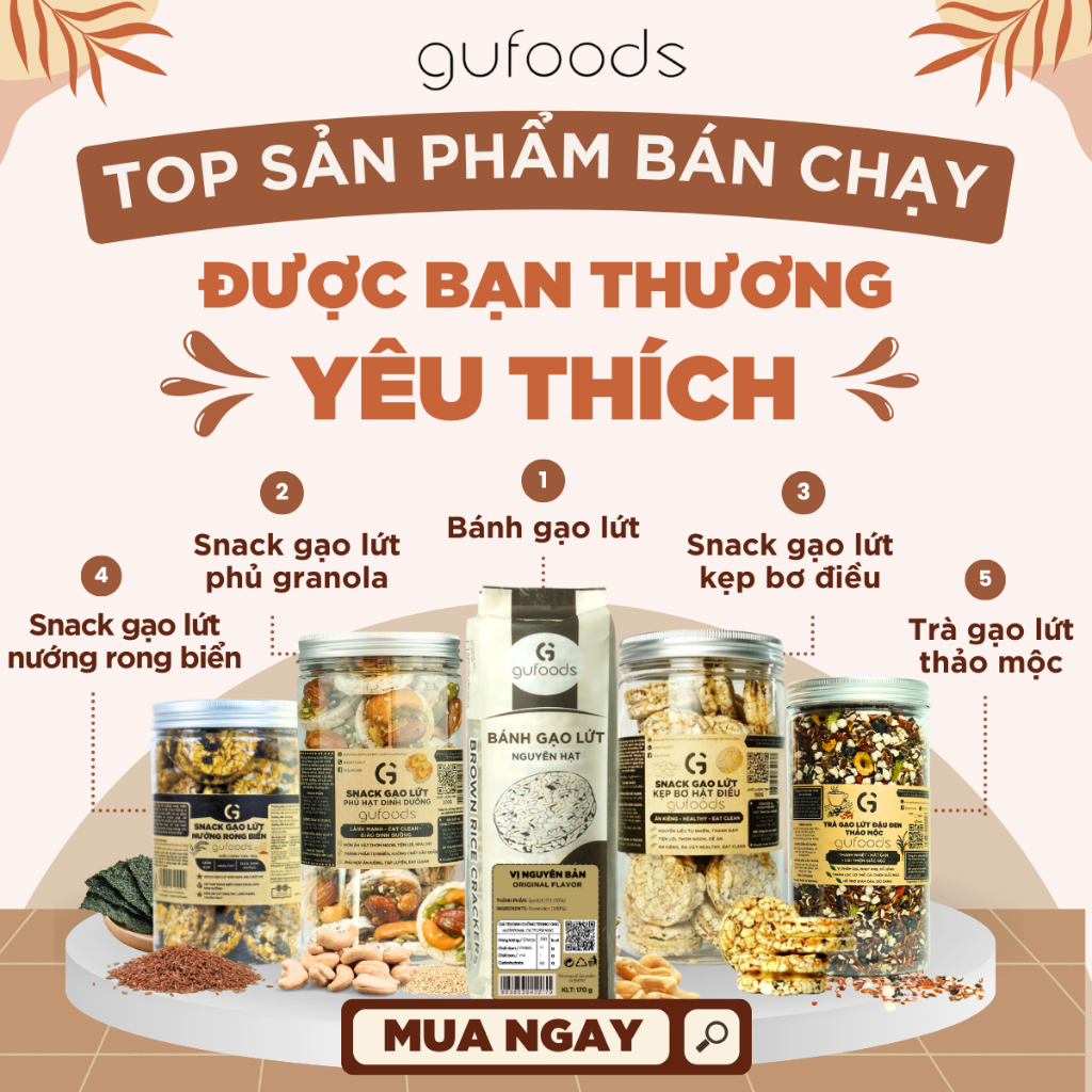 Ảnh Trà gạo lứt đậu đen thanh nhiệt GUfoods - Tự nhiên, Healthy, Thanh lọc cơ thể, Mát gan, Ngủ ngon, Đa dạng vị (200g/500g) 2