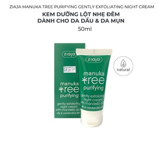 Kem Dưỡng Ziaja Giảm Mụn, Kiểm Soát Dầu Ziaja Manuka Tree Purifyin Ngày / Đêm 50ml