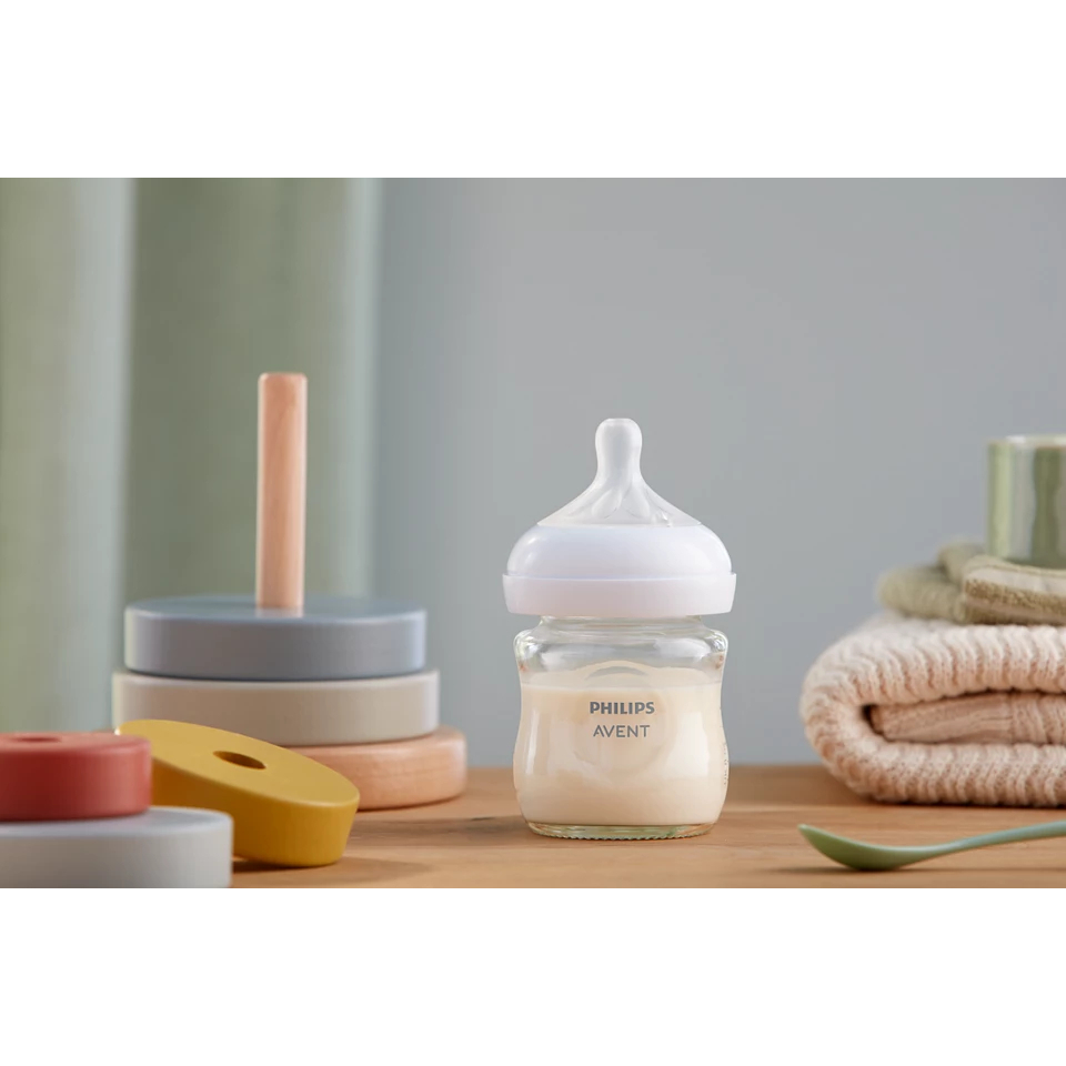 Ảnh Philips Avent bình sữa thủy tinh mô phỏng tự nhiên mới dung tích 120ml cho bé từ 0 tháng SCY930/01 4