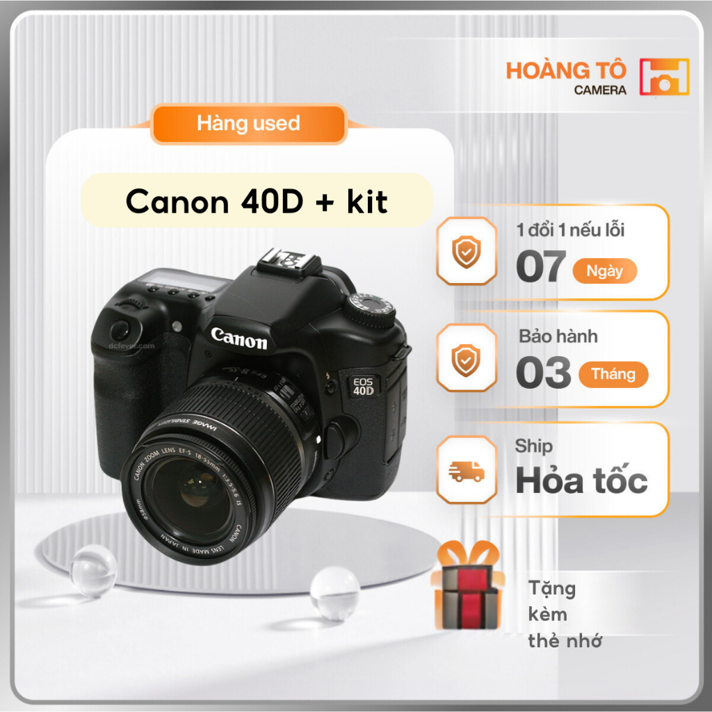 Máy ảnh Canon 40D + lens kit 1855mm cũ khá Shopee Việt Nam